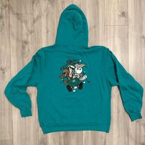 Malbon Golf Two Man Scramble Teal Hoodie Sz: Large